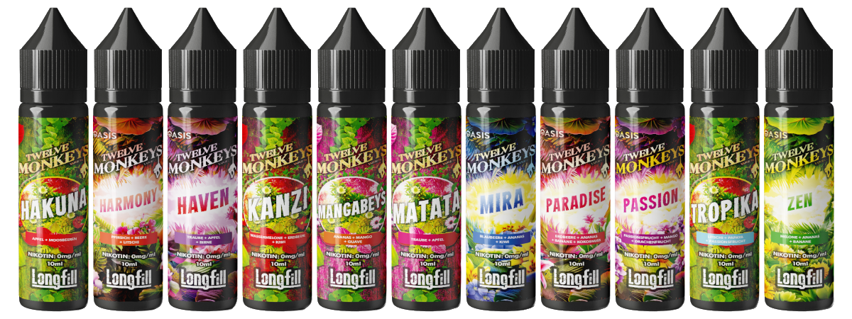 Twelve Monkeys - Longfills 10 ml